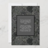 Rose noir gris foncé Faire-part de diplôme (Dos)