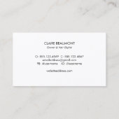 Rose noir moderne Gold Sequin Salon Carte photo (Dos)