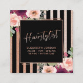 Rose noir  or Carré Carte de visite (Devant)