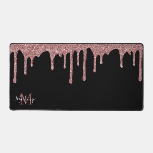 Rose noir or Parties scintillant gouttes Monogram (Recto)
