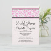 Rose Noir Rustique Linge nuptiale Invitations de d (Debout devant)