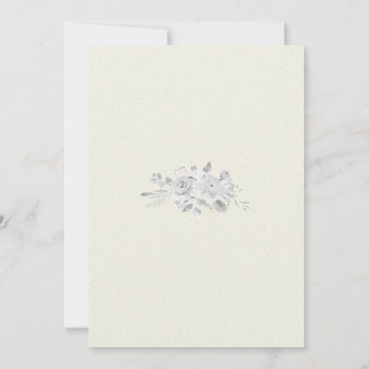 rose noire et blanche faire-part de mariage (Dos)