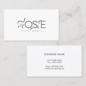 ROSE Nom Pilates Instructeur Carte de visite (Devant / Derrière)