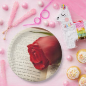 Rose on Shakespeare Papieren Bordje (Feest)