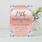 Rose or 75e anniversaire invitations (Debout devant)