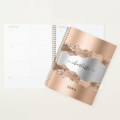 Rose or argent métal agate marbre nom 2024 (Devant avec enveloppe)