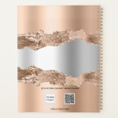 Rose or argent métal agate marbre nom 2024 (Dos)