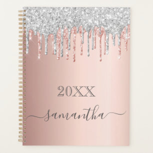 Rose or argent parties scintillant rose monigramme