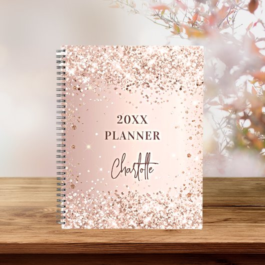 Rose or blush parties scintillant nom script glam