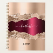 Rose or burgundy métal agate marbre nom 2025 (Devant)