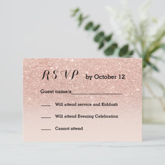 Rose or faux parties scintillant rose ombre RSVP n (Debout devant)