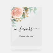 Rose or fleuri eucalyptus mariage faveur (Recto)