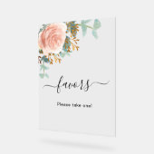 Rose or fleuri eucalyptus mariage faveur (Angle)