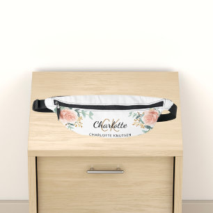 Rose or fleurie nom de végétation monogramme