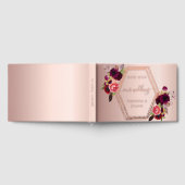 Rose or géométrique bordeaux rose fleurons mariage (Complet)