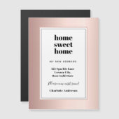 Rose or maison douce maison mobile carte magnétiqu (Devant / Derrière)