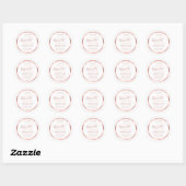 Rose or mignon script corps beurre étiquette (Feuille)