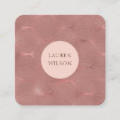 rose or moderne art déco carré carte de visite (Devant)