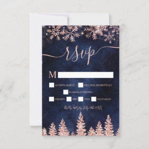 Rose or neige pinède marine Noël hiver rsvp