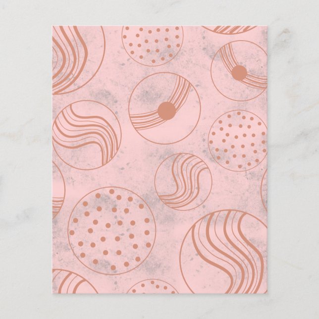 Rose or noël boules papier à gratter (Devant)