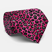 ROSE OR NOIR LEOPARD MODÈLE MENS CRAVATE (Roulé)