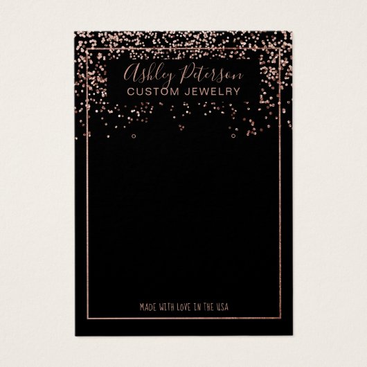 Rose or noir logo bijoux (Devant)