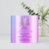 Rose or ombre semelle bébé invitation (Debout devant)