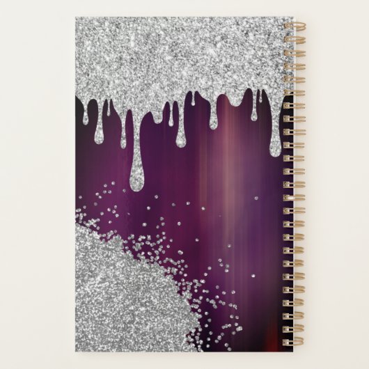 Rose or parties scintillant agate marbre monogramm (Dos)