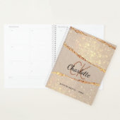 Rose or parties scintillant agate marbre monogramm (Devant avec enveloppe)