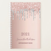 Rose or parties scintillant argent carnet de rende (Devant)