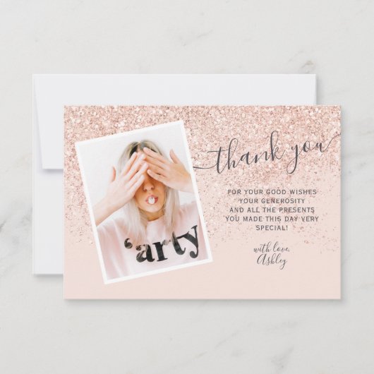 Rose or parties scintillant blush photo merci Swee (Devant)