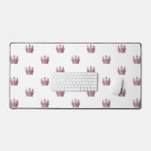 Rose or rose couronne blanche (Clavier et souris)