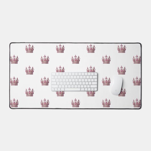 Rose or rose couronne blanche (Clavier et souris)