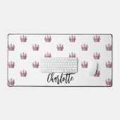 Rose or rose couronne blanche (Clavier et souris)