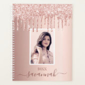 Rose or rose gouttes photo nom personnalisé 2025 (Devant)