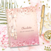 Rose or rose parties scintillant ballerine monogra