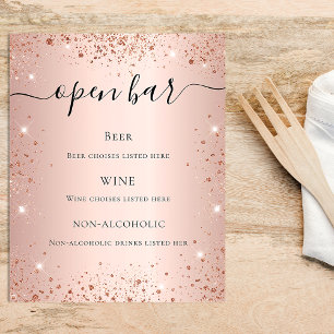 Rose or rousse parties scintillant scintille menu