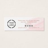 Rose or script & logo entreprise merci insérer (Dos)