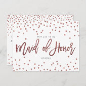 rose or tu seras ma carte d'honneur (Devant / Derrière)