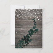 Rose or typographie feuille neige bois rsvp mariag (Dos)