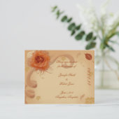 Rose orange à l'automne Enregistrer la carte Date (Debout devant)