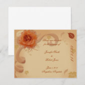 Rose orange à l'automne Enregistrer la carte Date (Devant / Derrière)