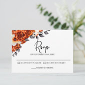 Rose orange brûlé mariage floral RSVP (Debout devant)