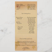 Rose orange dans le programme Mariage de automne (Dos)