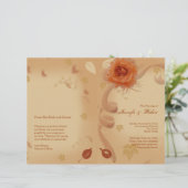 Rose orange dans le programme Mariage de automne (Debout devant)