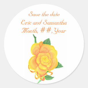 Rose orange, Enregistrer la date Stickers de maria