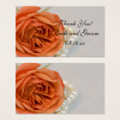 Rose orange et perles blanches Mots clés de mariag (Devant & derrière)