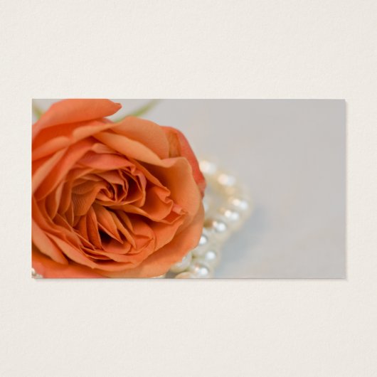 Rose orange et perles blanches Mots clés de mariag (Dos)