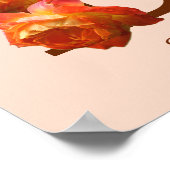 Rose orange Monogramme initial B Votre nom Poster (Coin)