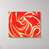 Rose orange sur toile enveloppée (Recto)